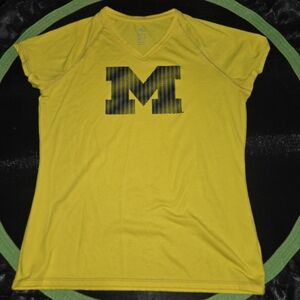 Yellow Michigan Wolverines Adidas Shirt Medium